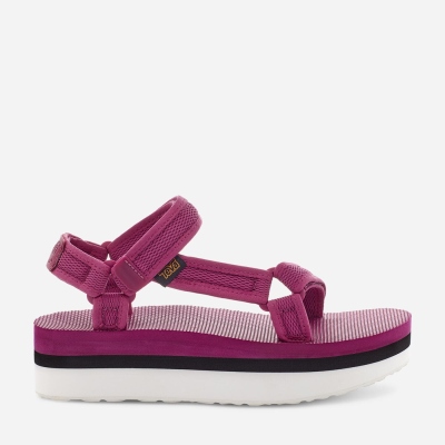 Teva Flatform Universal Mesh Print Women's Rose Sandals CA63328 Canada Online